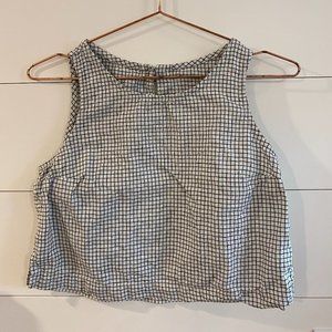 Cropped linen top BAY (Small) - Not Perfect Linen